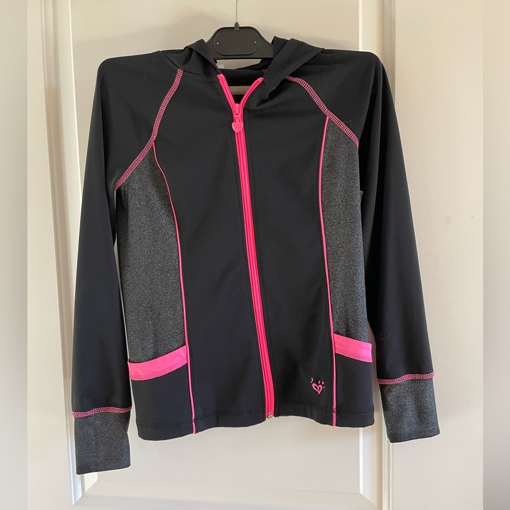 Justice Black and Pink Hoodie